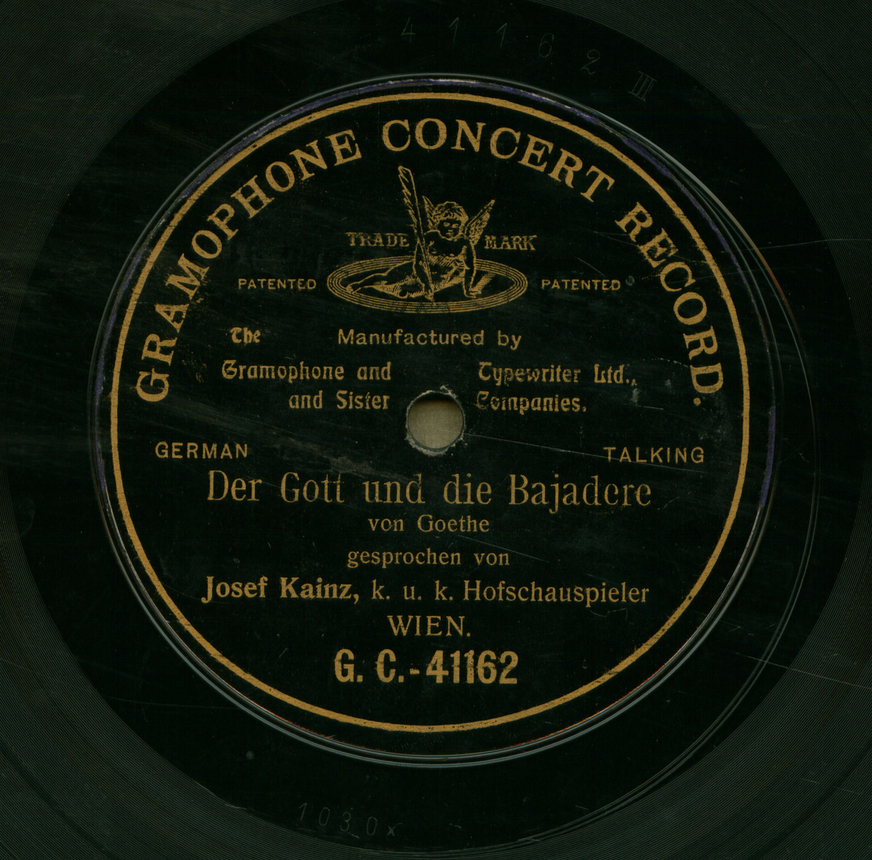 Gesprochen von Josef Kainz, k. u. k. Hofschauspieler